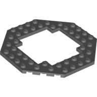 10x10 octagonal Platte mit offener Mitte neudunkelgrau