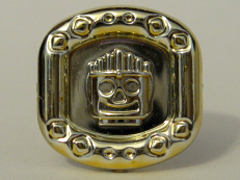 Minifigur Sonnenscheibe Ureinwohner Indianer chrom-gold