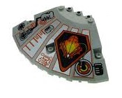 10x10x2 UFO Viertel 1/4 Paneel mit Ufo Aufdruck rechts althellgrau