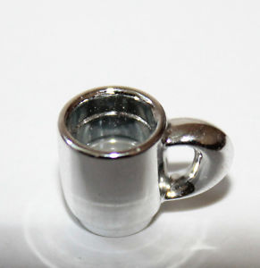 Minifigur Becher Tasse chrom-silber