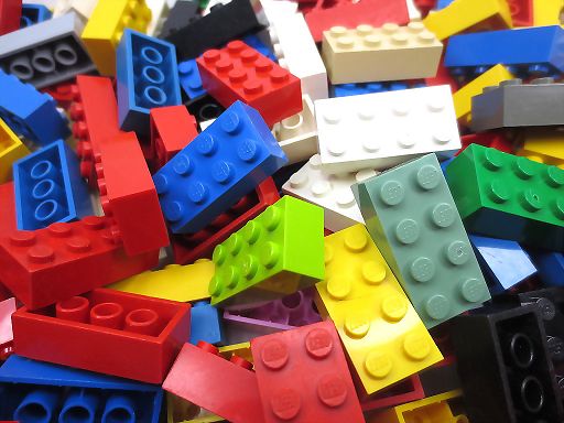 200 LEGO® Steine 2x4 verschiedene Farben 