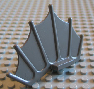 8x2x5 Rückenflosse Dinosaurier altdunkelgrau