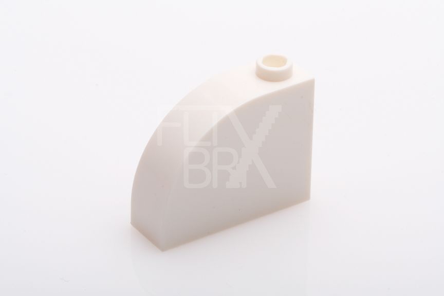 1x3x2 Bogenstein mit Noppe weiss