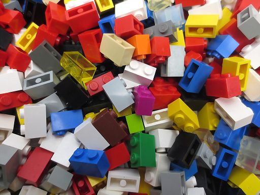 200 LEGO® Steine 1x2 verschiedene Farben 