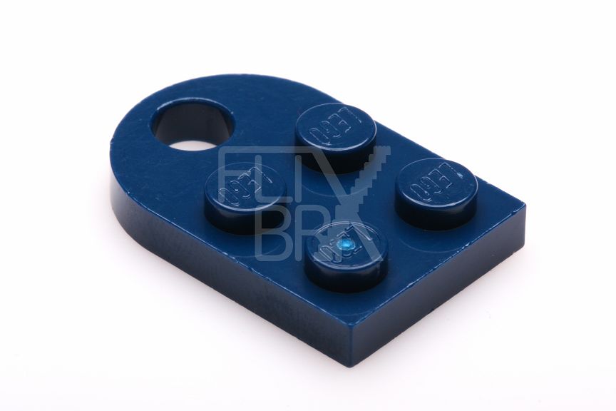 2x2 modifizierte Platte mit Loch dunkelblau