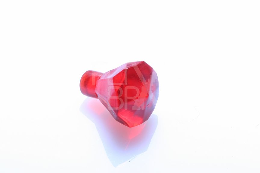 1x1 Diamant transparent-rot