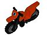 Motorrad / Dirt-Bike komplett aus Set 4433 orange