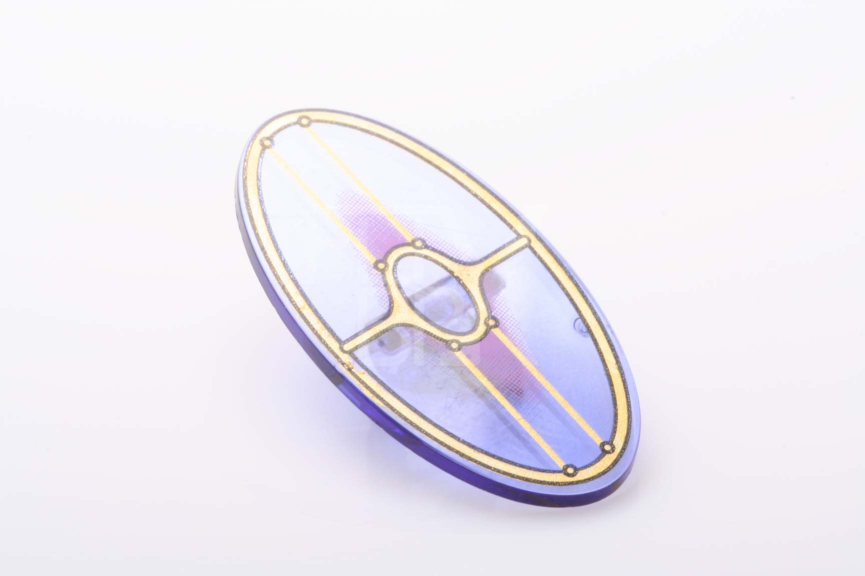 Minifigur Schild oval Star Wars Gungan Patrol Aufdruck transparent-lila