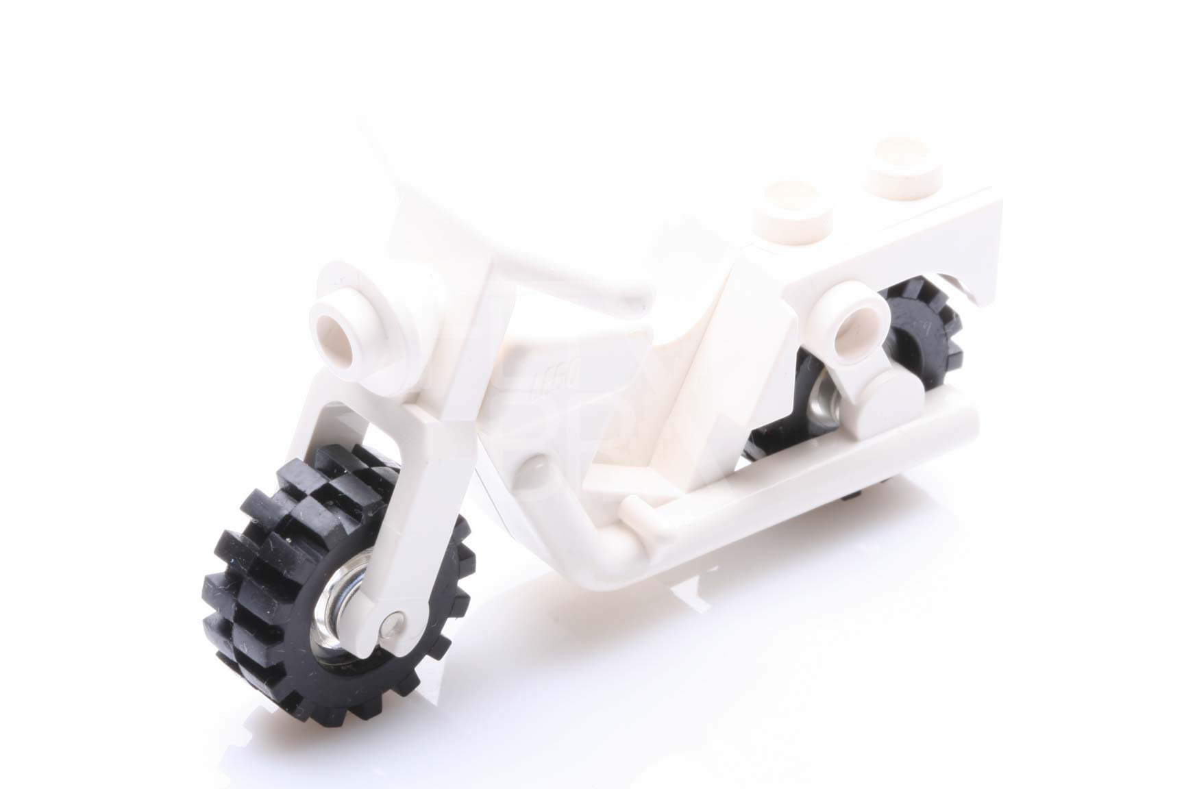 Motorrad classic mit transparenten Räder weiss