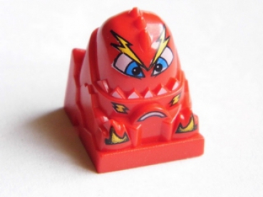 2x2 Figur / Fahrer Racer eckiger Kopf rot