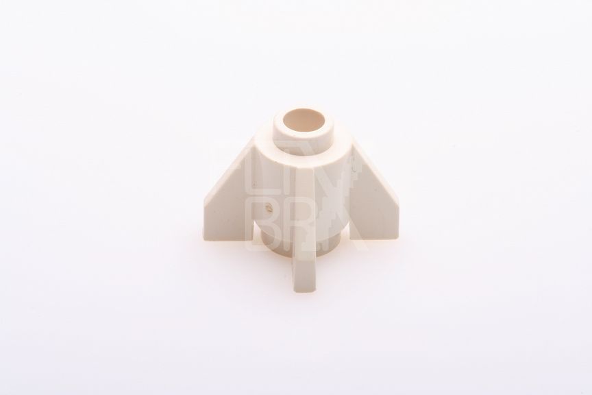 1x1 Rundstein/Rakete mit Flossen weiß