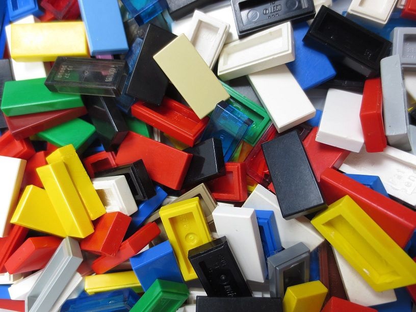 100 LEGO® Fliesen 1x2 in einer tollen Mischung  