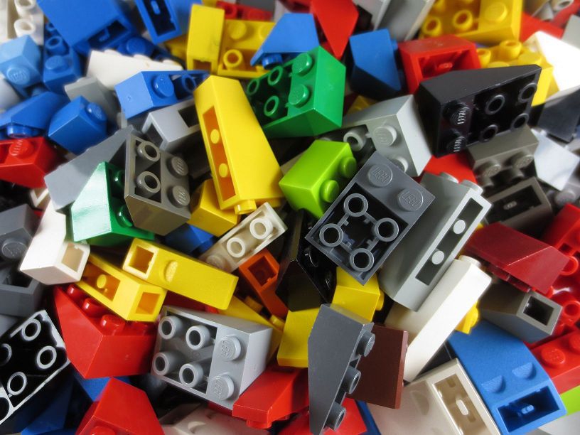 100 LEGO® Invertsteine / Schrägsteine invers in einer tollen Mischung  