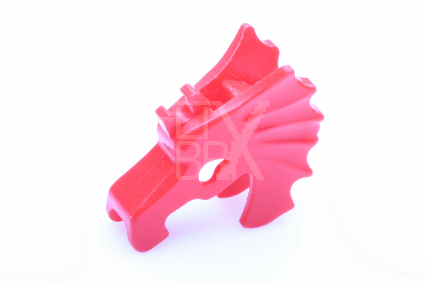 Kampfhelm für Pferd gepanzert rot