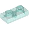 1x2 Platte transparent-hellblau