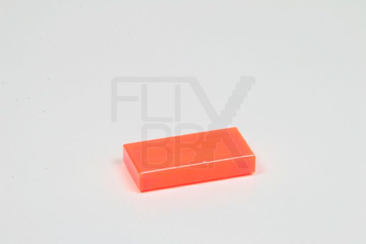 1x2 Fliese transparent-neonorange