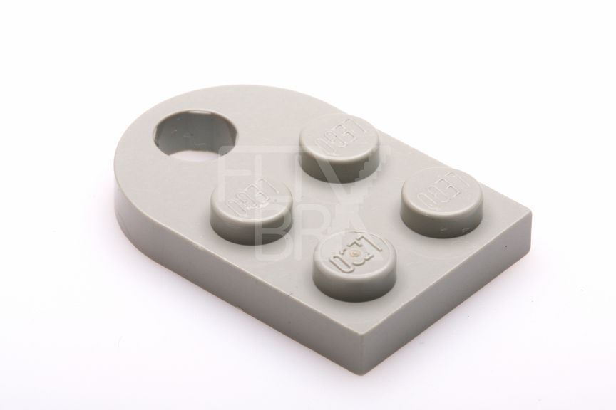 2x2 modifizierte Platte mit Loch althellgrau