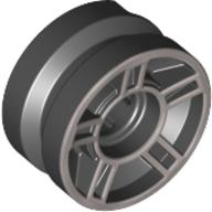 Felge 11mm x 6mm mit 5 Sprosen und silber Aufdruck chrom-silber