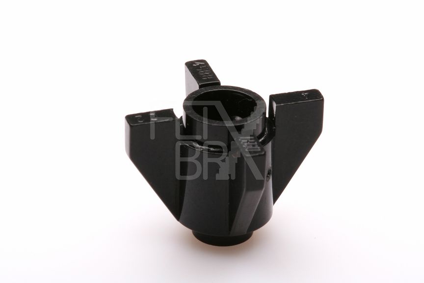 1x1 Rundstein/Rakete mit Flossen schwarz