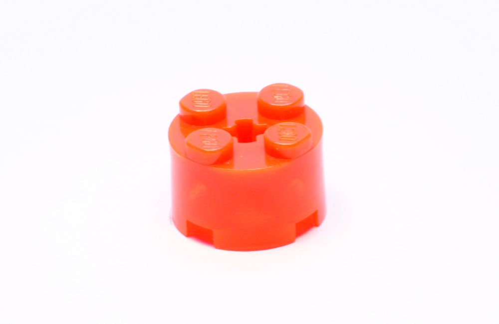 2x2 Rundstein transparent-neonorange